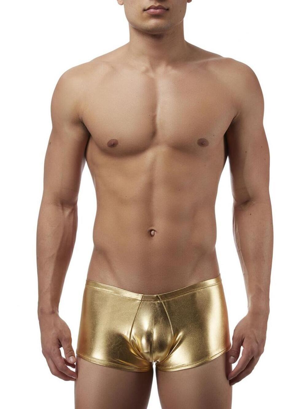 Male Power 153070 Heavy Metal Mini Short Boxer Briefs Color Gold